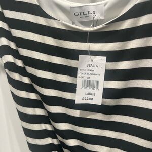 Gilli Monochrome Striped Blouse
